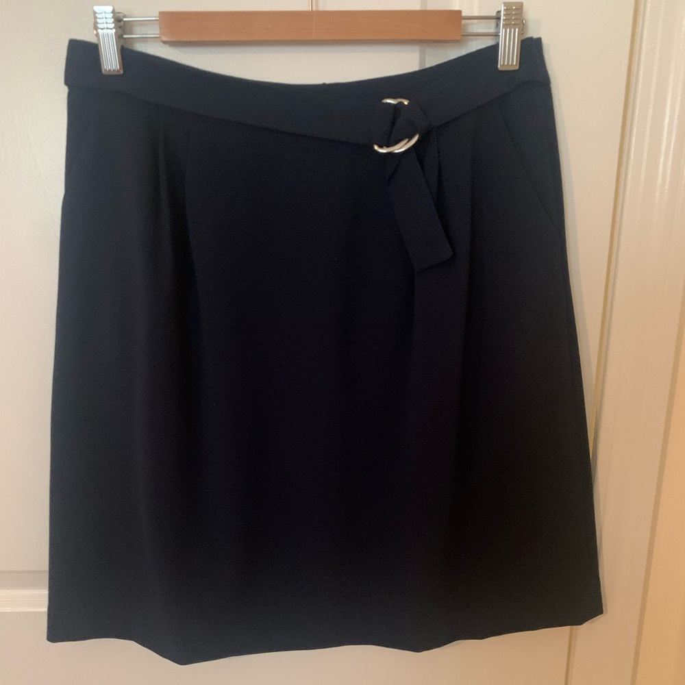 Elegant Black Belted Skirt